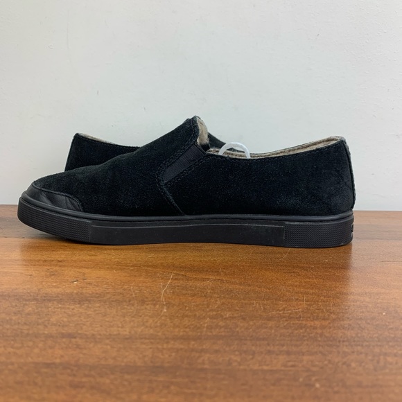 Frye Gemma Shearling 3471082-BLK Black Elastic Slip On Flats Size Womens 6.5 M - Picture 6 of 11